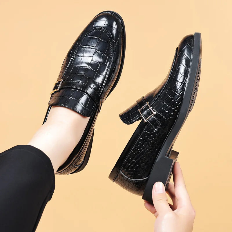 St. James Croc Embossed Loafers