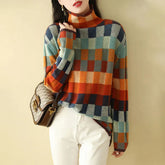 Autumn Patchwork Knit Sweater