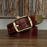 Artisan Embossed Leather Belt