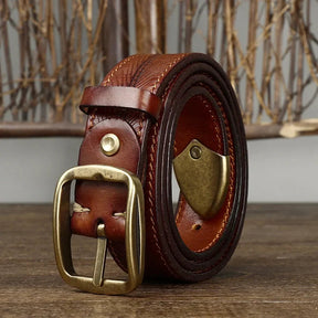 Artisan Embossed Leather Belt