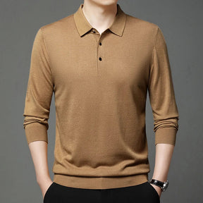 Charles Woven Wool Polo